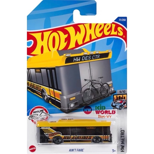 Xe mô hình Hot Wheels basic Bus Ain't Fare HCT89, 40K.