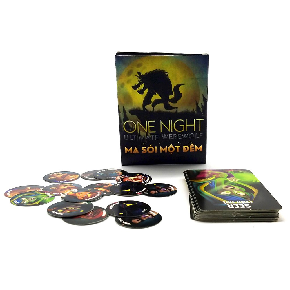 Ma sói one night việt hóa TomcityVN Board game ma sói 16 lá bài mở rộng tới 10 người chơi