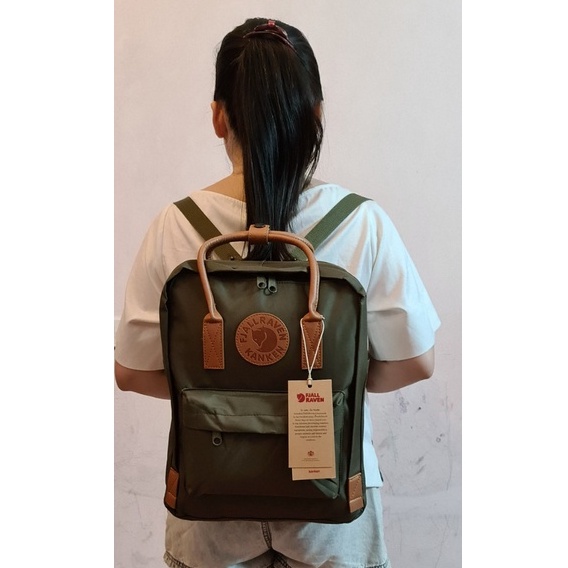 Balo chống thấm Fjallraven Kanken No. 2 quai da