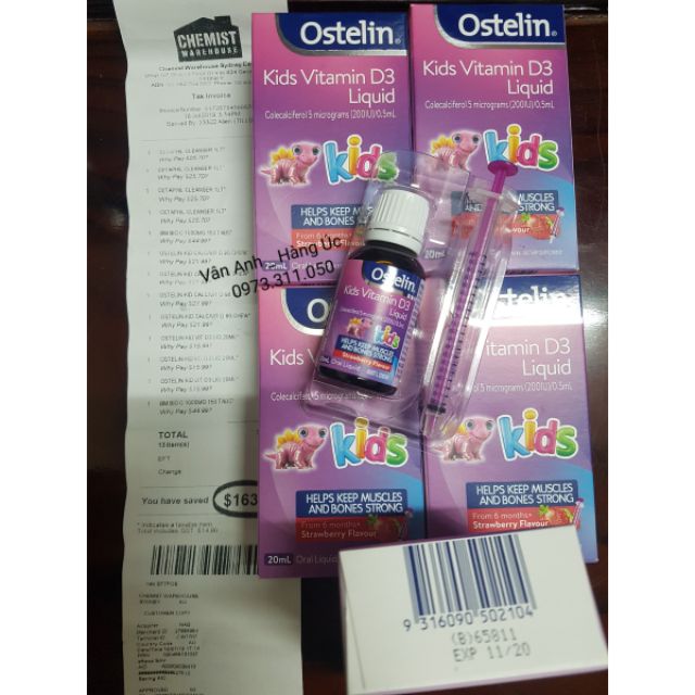Vitamin D3 dạng nước cho trẻ