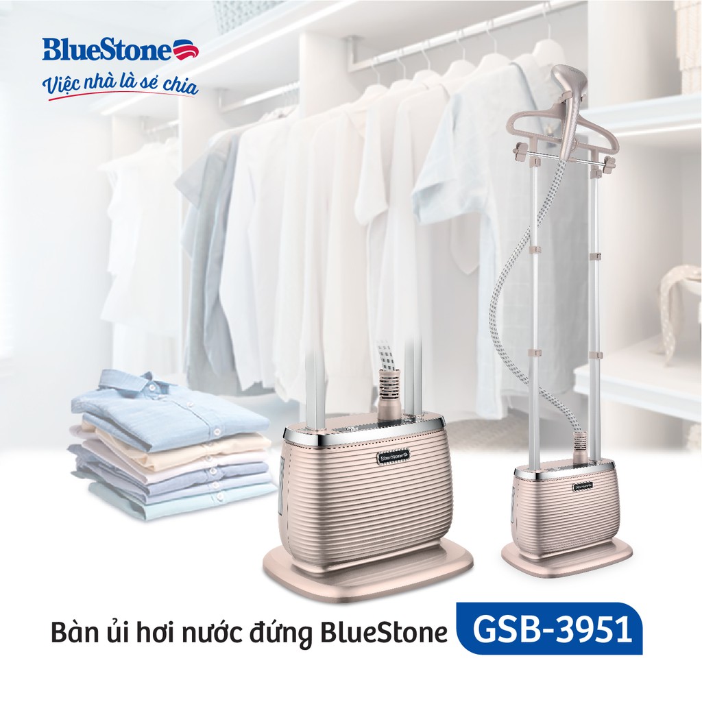 [Mã ELBLUEWL5 giảm 10% đơn 500K] Bàn ủi hơi nước đứng BlueStone GSB-3951