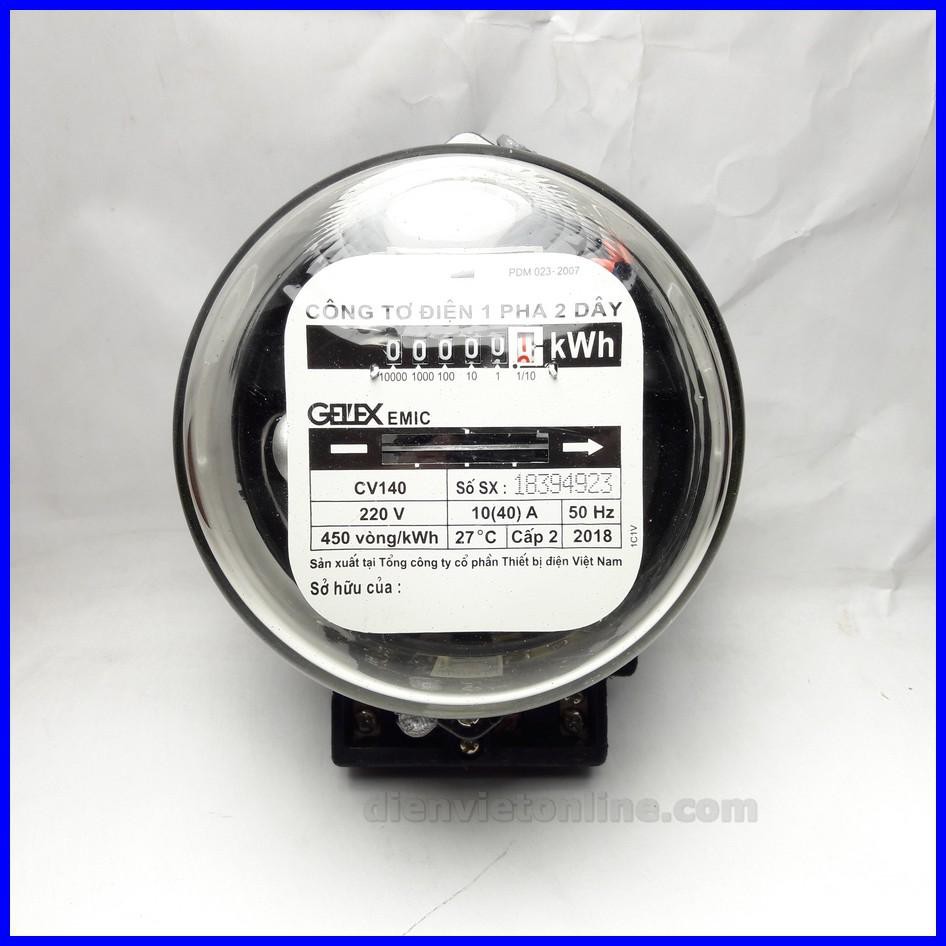 Công tơ điện, đồng hồ điện 1 pha 2 dây 10(40)A cao cấp Emic