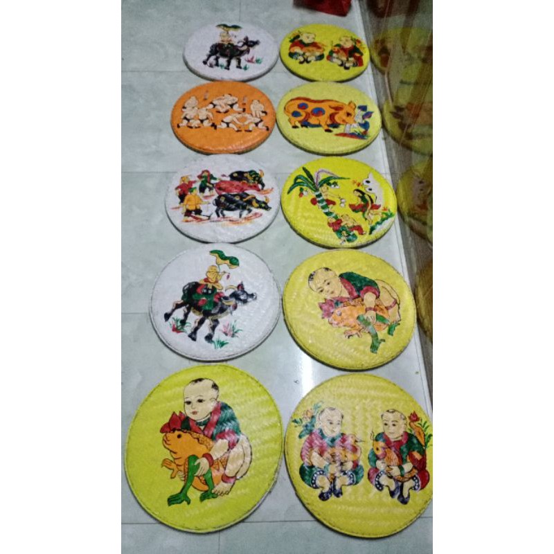 Combo 5 tranh mẹt đông hồ