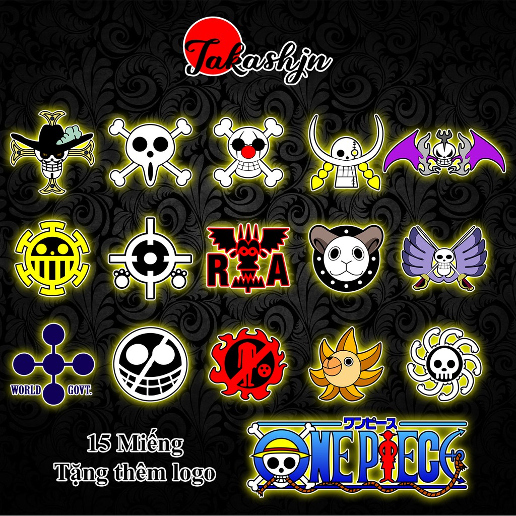 Sticker Decal trang trí dán One Piece