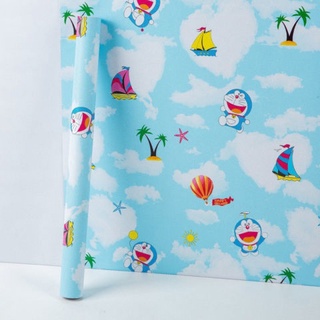 Giấy Dán Tường Doremon mây xanh Sẵn Keo Khổ 10m*45cm