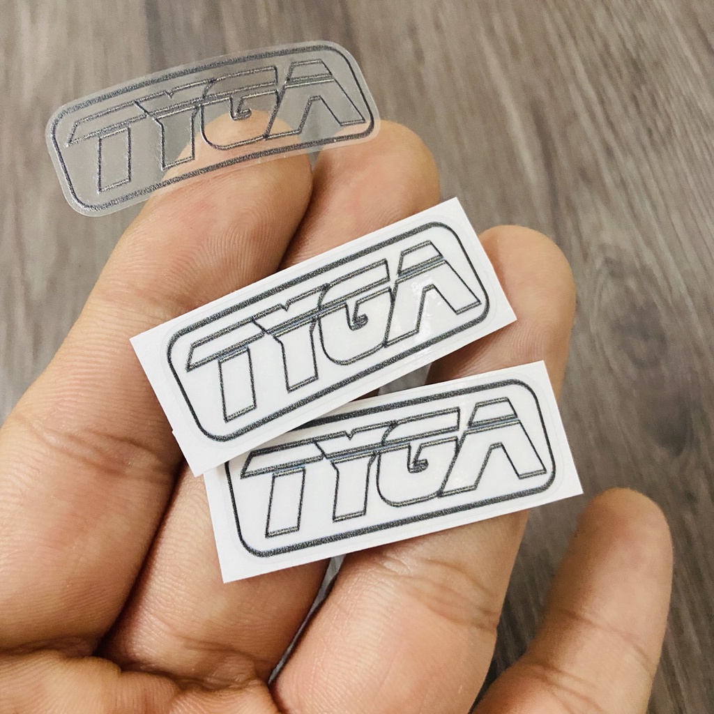 Tem in UV chữ TYGA cao cấp, tem trang trí xe máy LOGO TYGA
