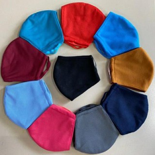 Khẩu trang thun poly màu 2 lớp