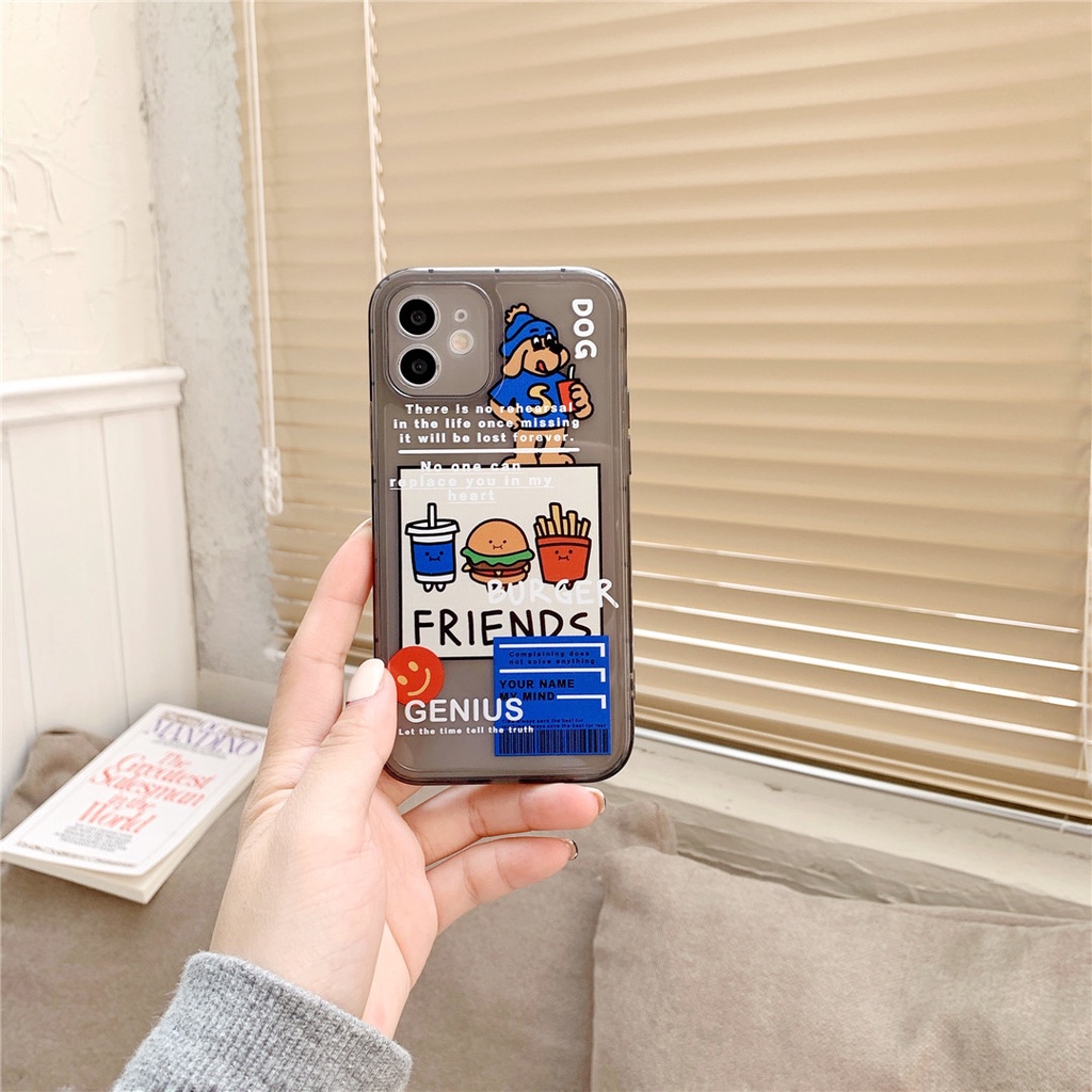 Ốp điện thoại mềm TPU họa tiết tác Cute label cho iPhone13 12 mini 11 PRO MAX 7/8plus SE2 X/XS XR XSMAX #HG4845