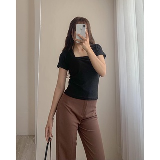 Áo phông tăm cổ vuông