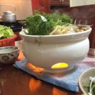 bát hâm canh bằng nến