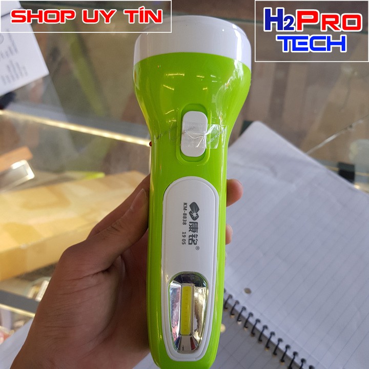 Đèn Pin sạc cầm tay KM-8838, Đèn Học, Đèn Bàn Led