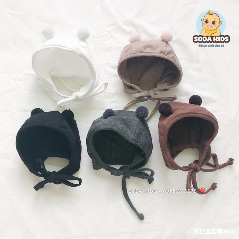 Mũ cục bông cho bé Hàn Quốc 0-12m