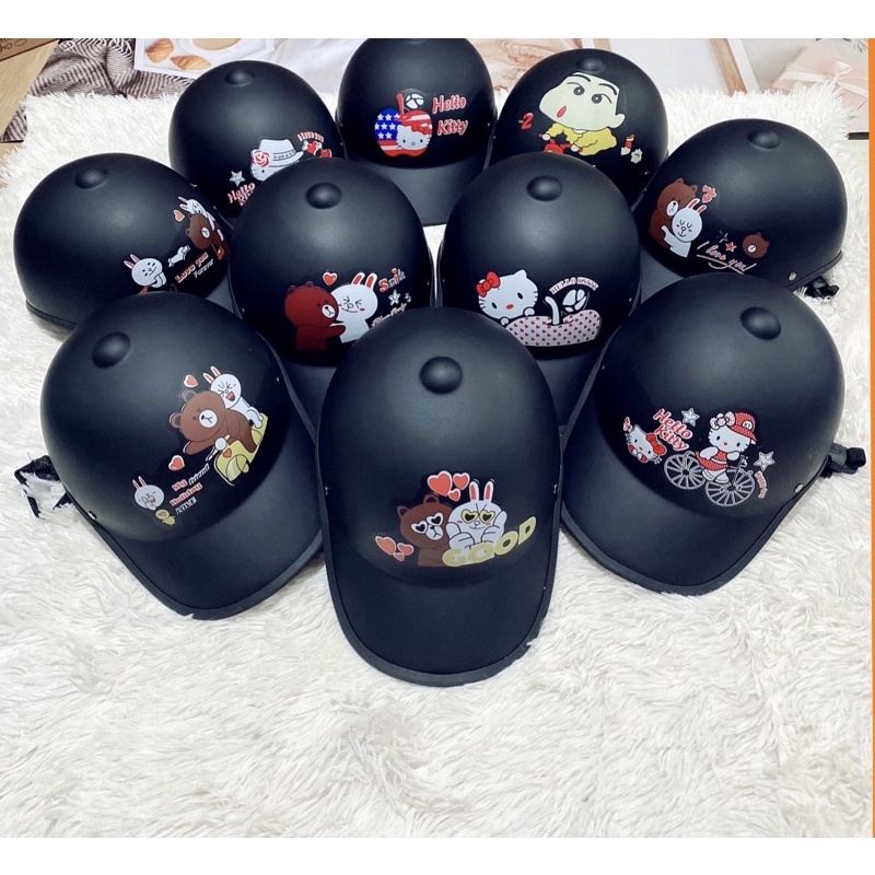 Mũ bảo hiểm thời trang lưỡi trai Nam-Nữ nửa đầu