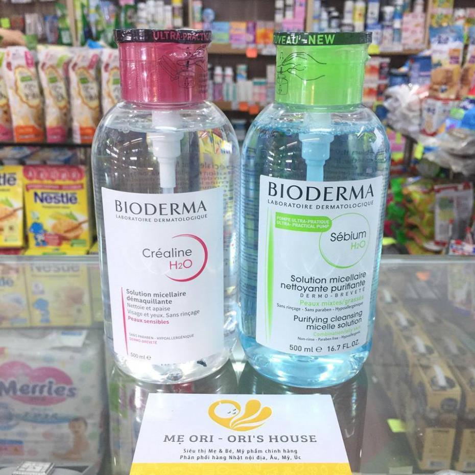 (Mẫu Mới) Nước Tẩy trang BIODERMA 500ml nội địa Pháp