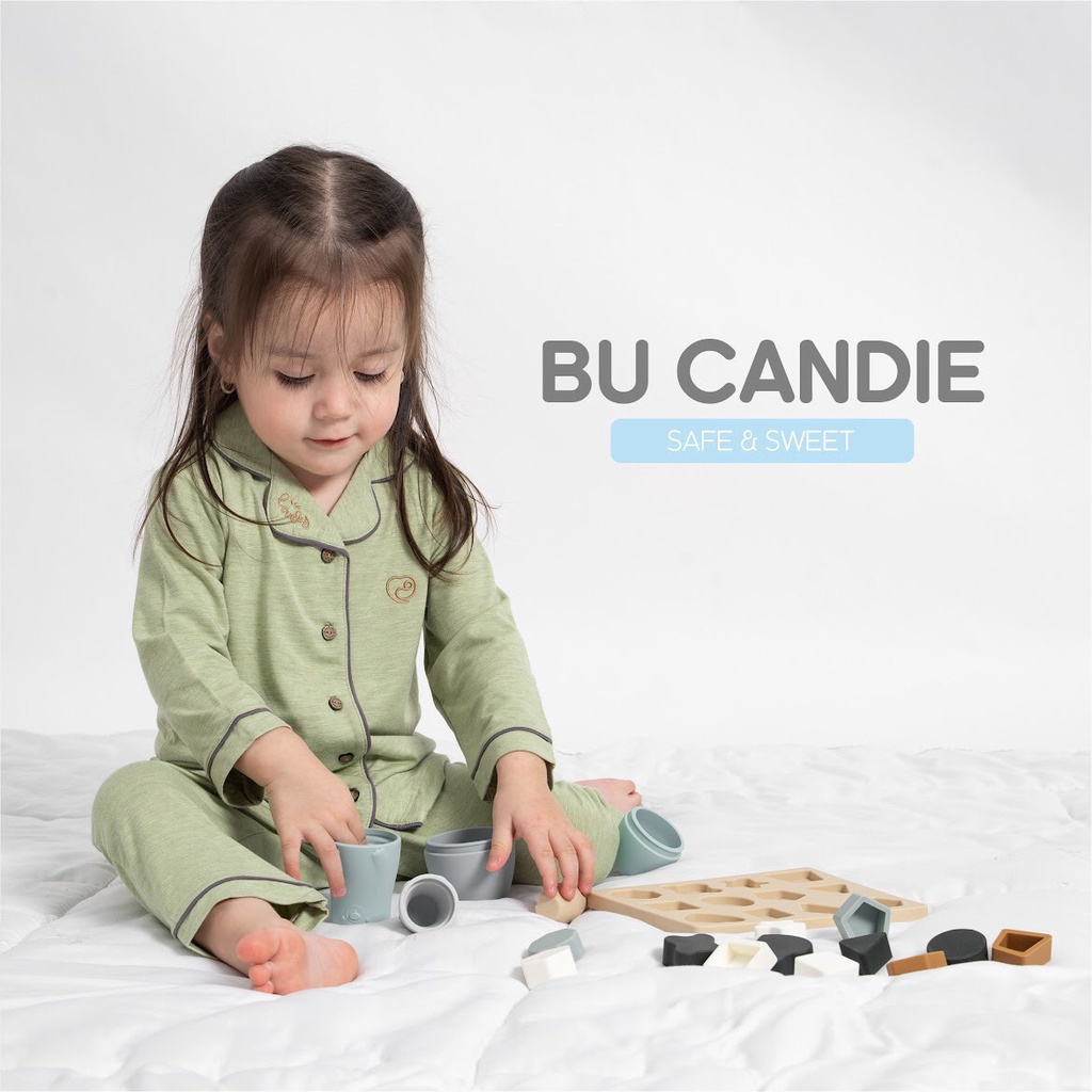 [CHÍNH HÃNG] Bộ quần áo dài tay Pyjama chất liệu mềm mại Bambus Mella trẻ em Bu