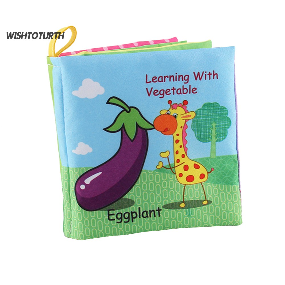 ☼WT Baby Sound Fabric Cloth Books Intelligence Development Learning Educational Toys