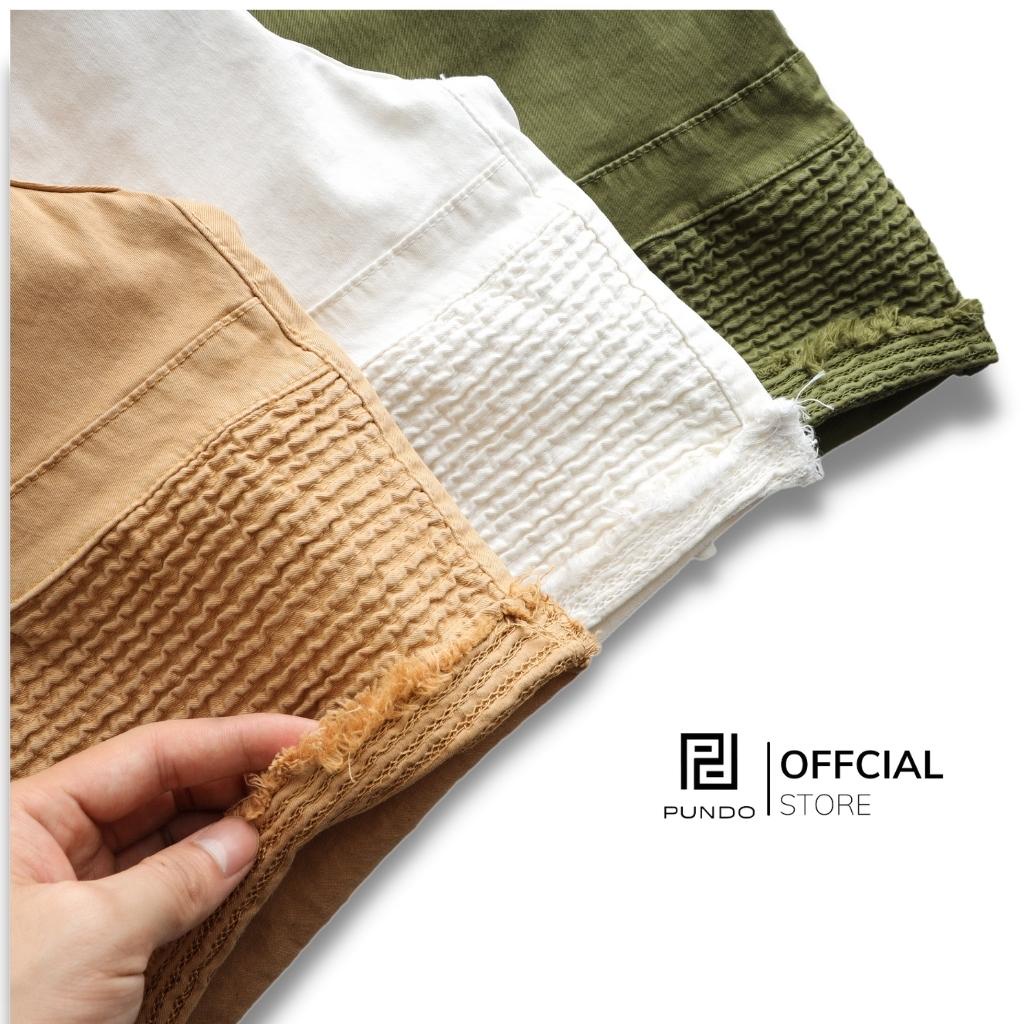 Quần short jean nam 4 màu đơn giãn , chất kaki jean cao cấp dễ phối PUNDO QSPD07