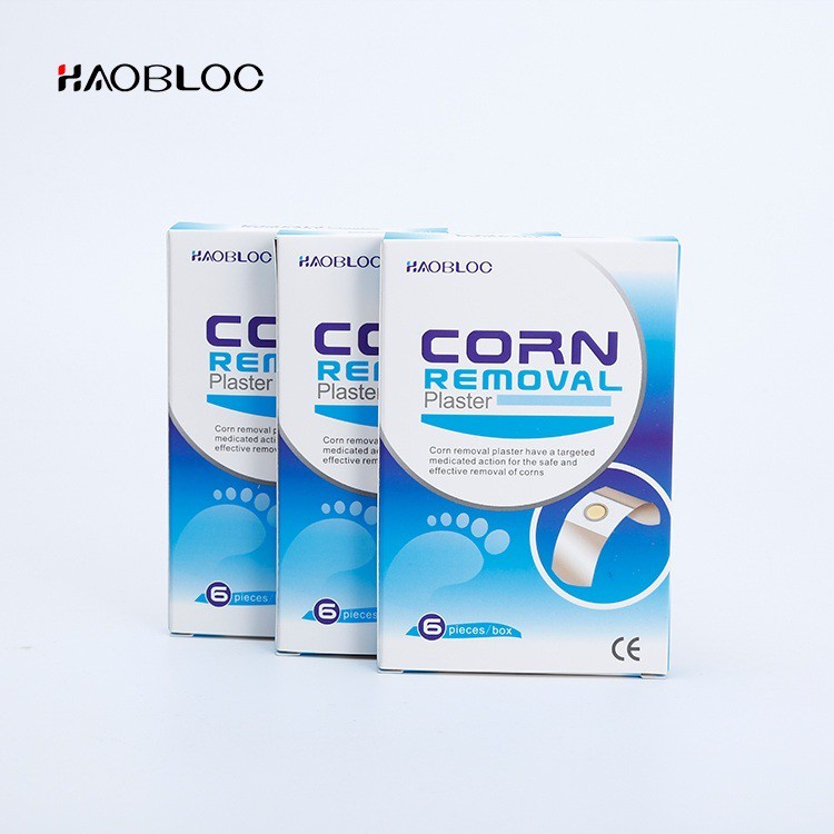 Miếng dán giảm mụn cóc Corn Removal Plaster HAOBLOG, hiệu quả và an toàn - Hộp 6 miếng