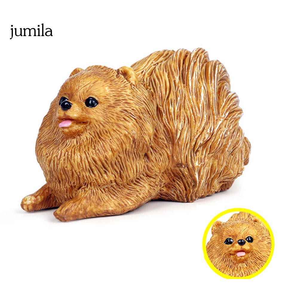 Mô hình chú cún pomeranian xinh xắn dùng trang trí nhà cửa