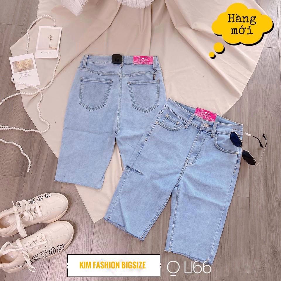 Quần ngố bigsize kim fashion, quần ngố cạp lưng cao bigsize kd-n01 58-80kg