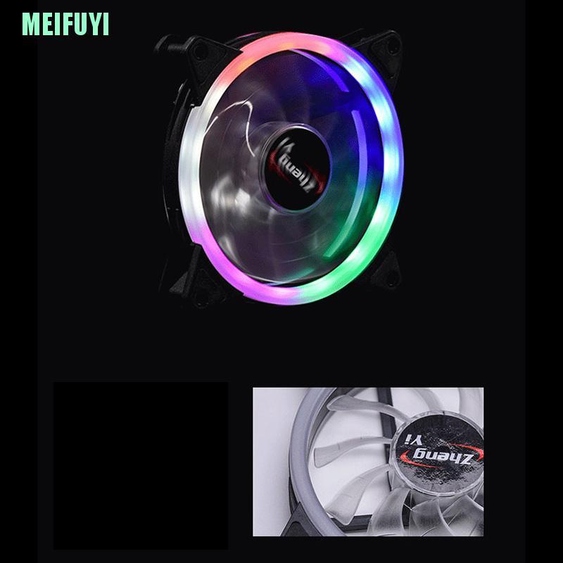 (MEIFUYI) Led Cooling Fan Rgb 12Cm Dc 12V Brushless Cooler For Computer Case Pc Cpu