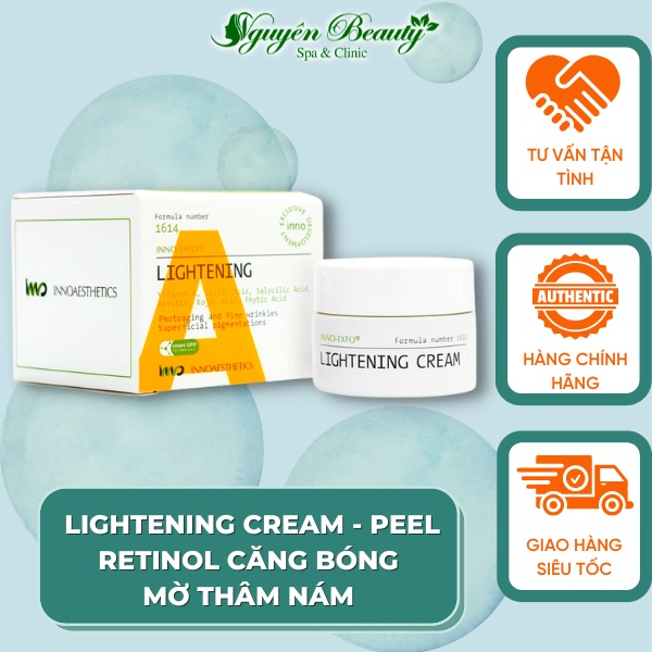 Kem peel Hoạt Chất Vitamin A 5% Innoaesthetics Inno LIGHTENING Tái Tạo Đều Màu Da Giảm Mụn Thâm Mụn