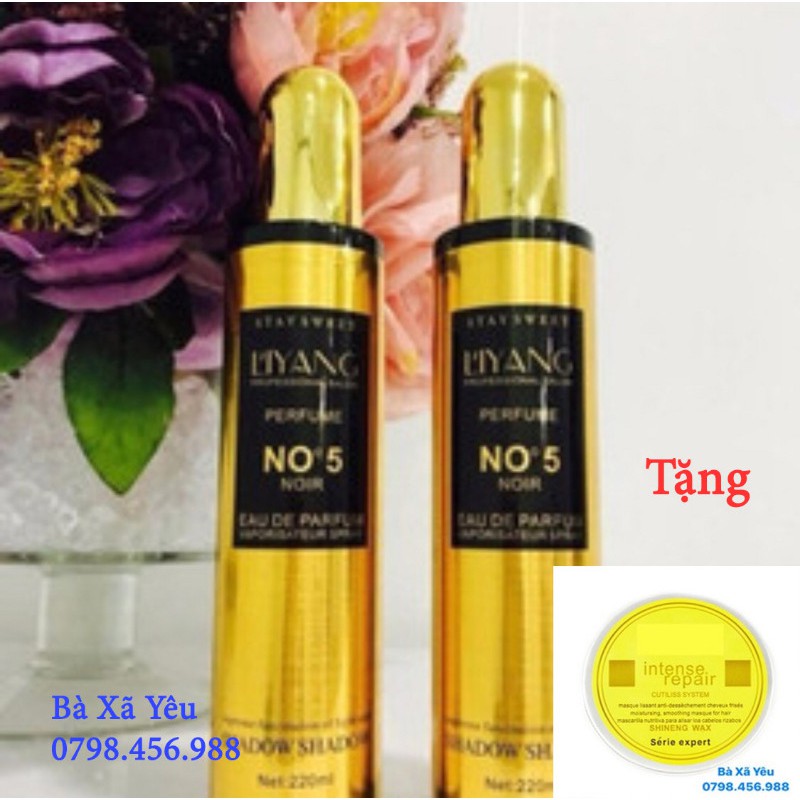 Combo Xịt dưỡng tóc hương nước hoa Liyang No5 + Gel vuốt tóc