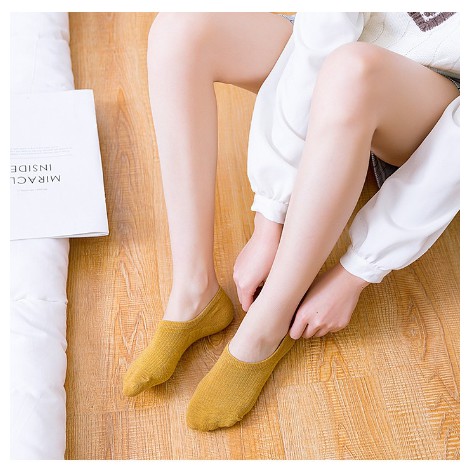 Combo 5 đôi tất hài nữ cổ ngắn,vớ mang trong giày rất gọn Hàn Quốc