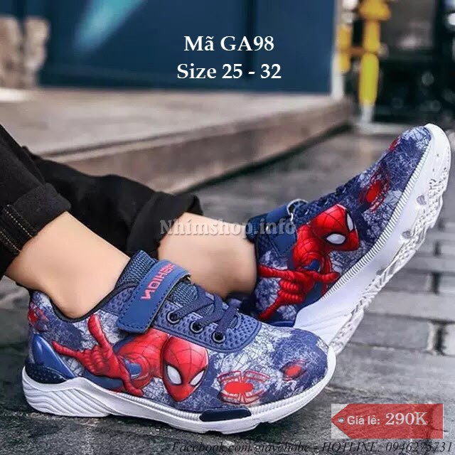 Giày siêu nhân cho bé trai 3 - 7 tuổi GA98