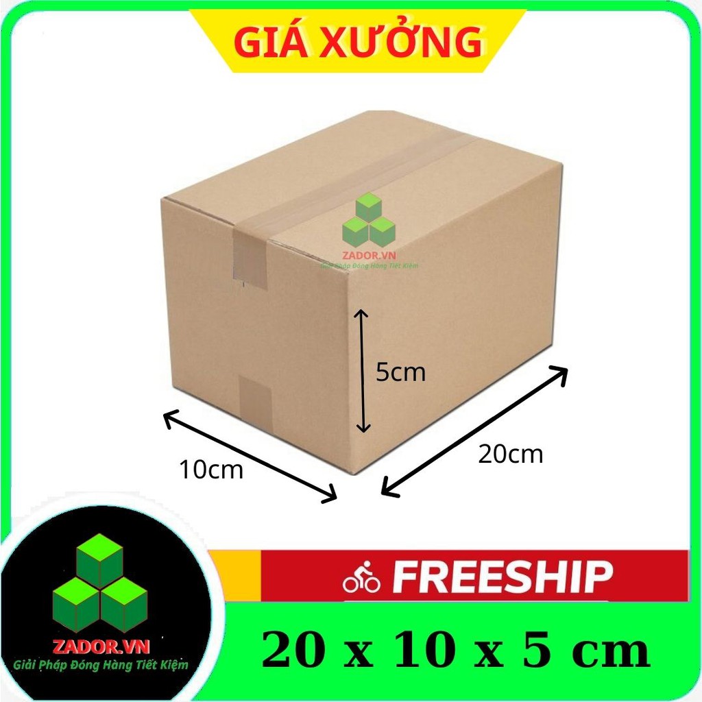 Combo 10 hộp carton Size 20x10x5 Thùng Carton,hộp carton Đóng Hàng Zador