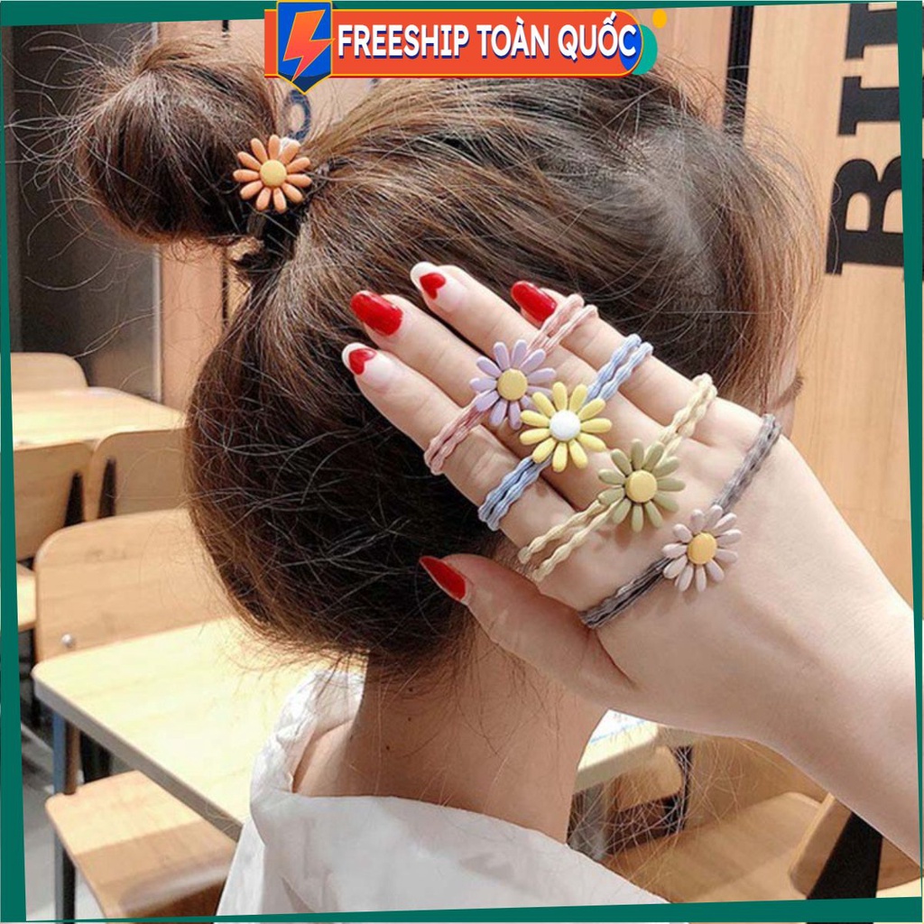 Dây Buộc Tóc Hình Hoa Cúc Dễ Thương
