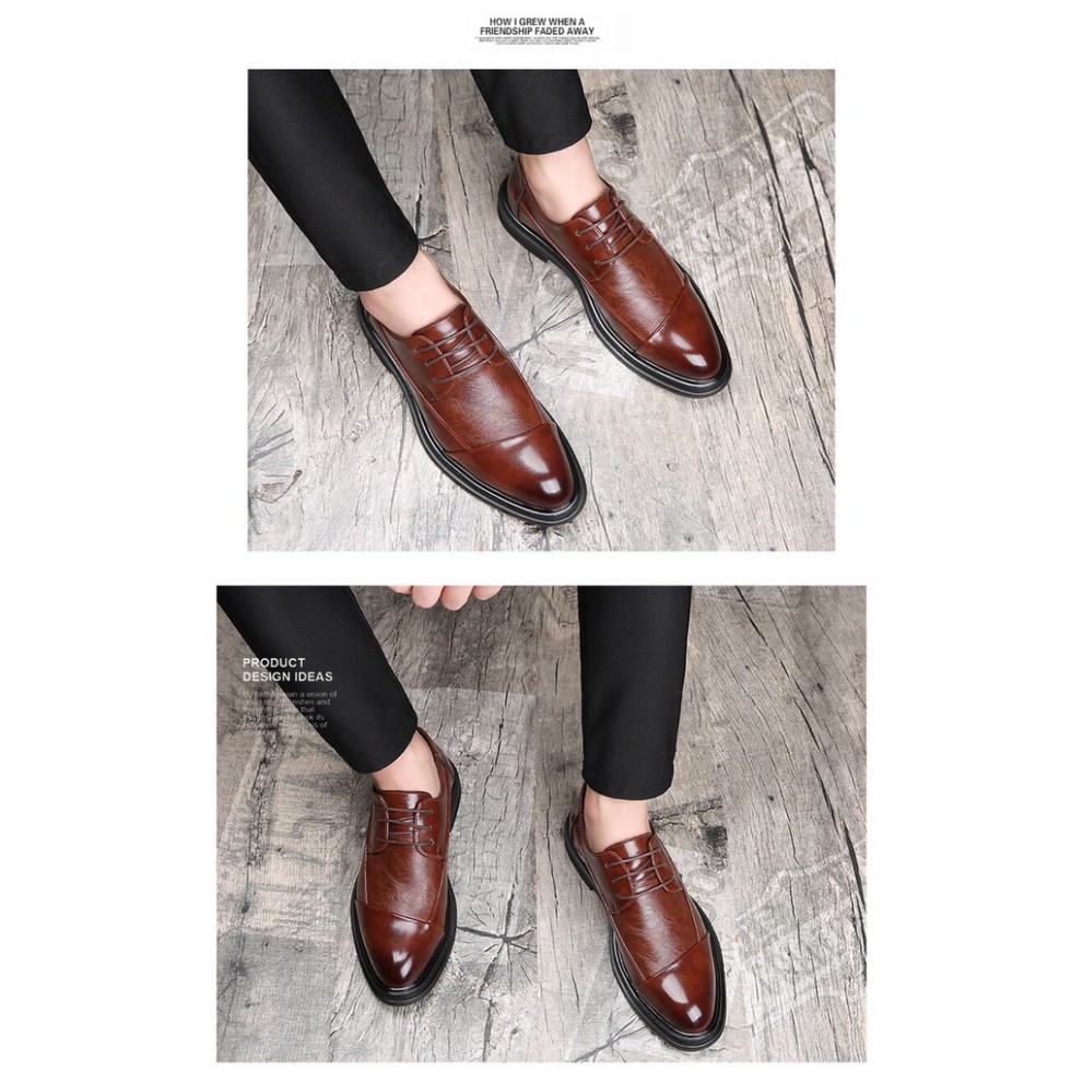 Freeship  Giày da nam tăng chiều cao 5cm SANG TRỌNG, ĐẲNG CẤP