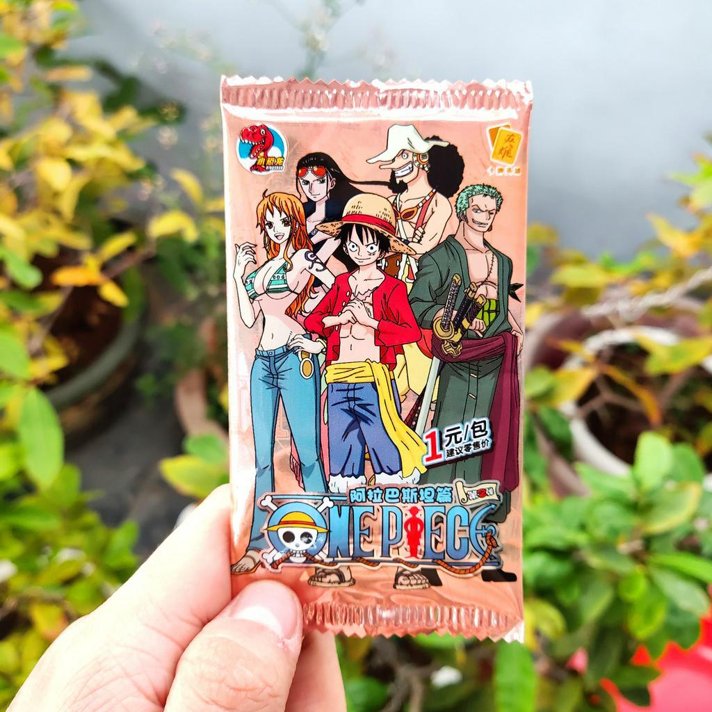 Set ảnh thẻ nhân phẩm Anime One Piece ngẫu nhiên + Sleeve, Toploader bọc thẻ