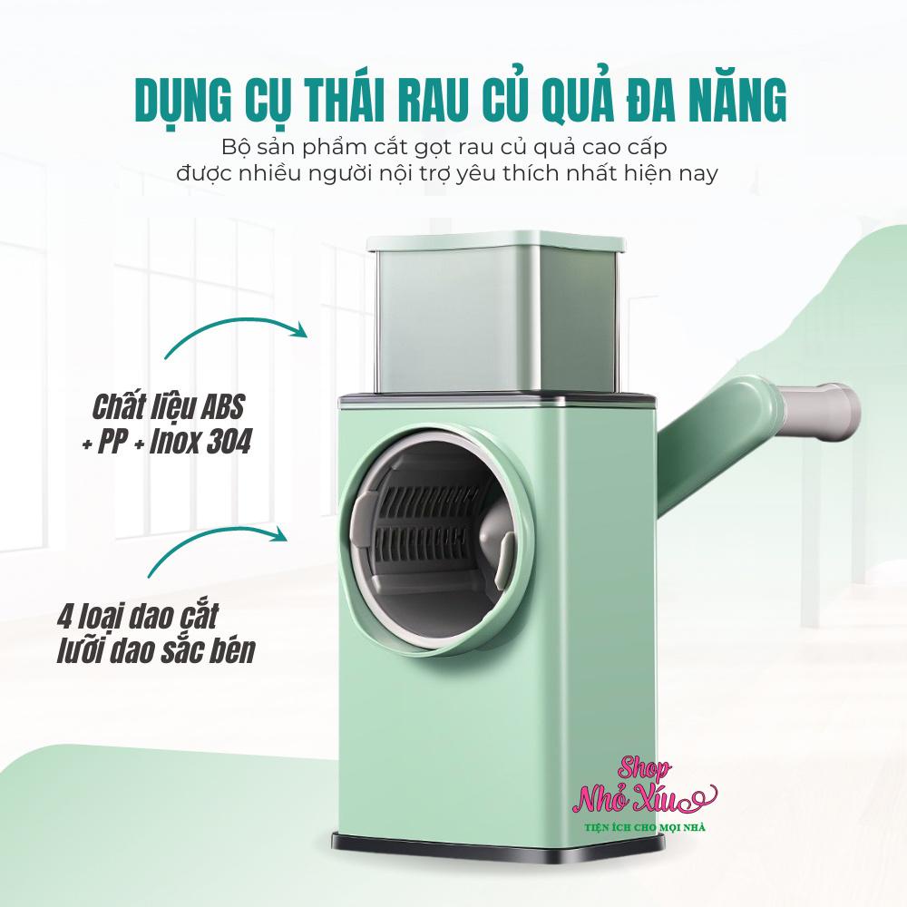 Máy bào sợi, thái lát rau củ quay tay - Máy Nạo Củ Quả Bào Sợi 6 Đầu Bằng Tay