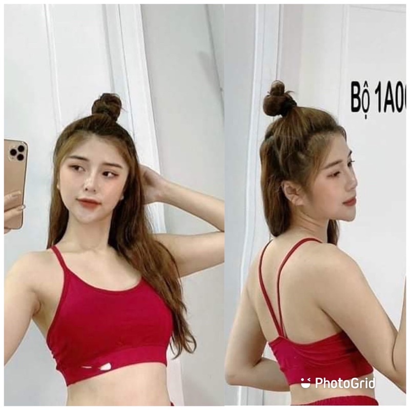 ÁO BRA 2 DÂY thể thao Croptop tập gym yoga