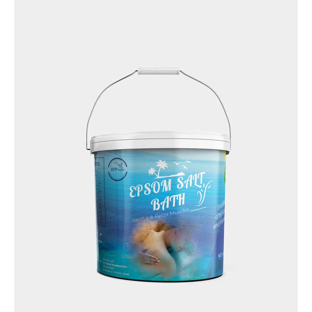 ATP Farm - CHÍNH HÃNG : Thùng 5KG Muối tắm EPSOM - Organic 100% Cao cấp Nhập khẩu Châu Âu