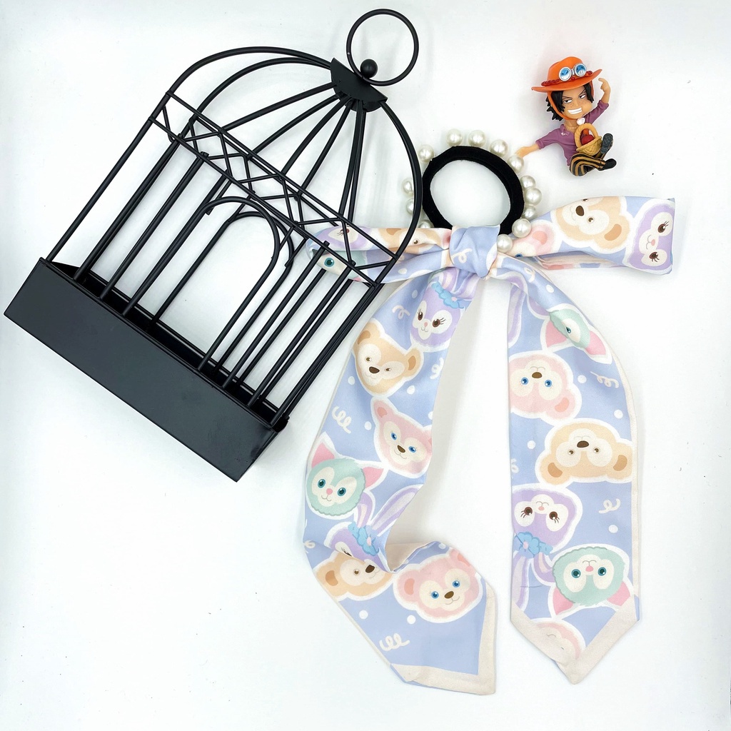 Dây buộc tóc nơ dài 90cm phong cách retro Hàn Quốc cho nữ