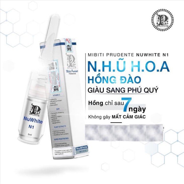 Nuwhite N1 kem làm hồng nhũ hoa tuýp 5ml Zuka Beauty khử thâm làm hồng tự nhiên an toàn không đau