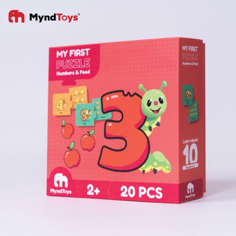 Đồ Chơi Xếp Hình MyndToys My First Puzzle - Numbers &amp; Food Dành Cho Các Bé Trên 2 Tuổi