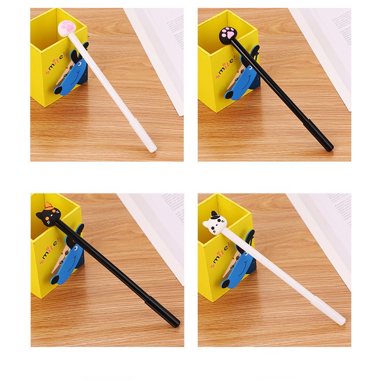 Set 4 Bút Mực Nước Hình Chân Mèo Dễ Thương