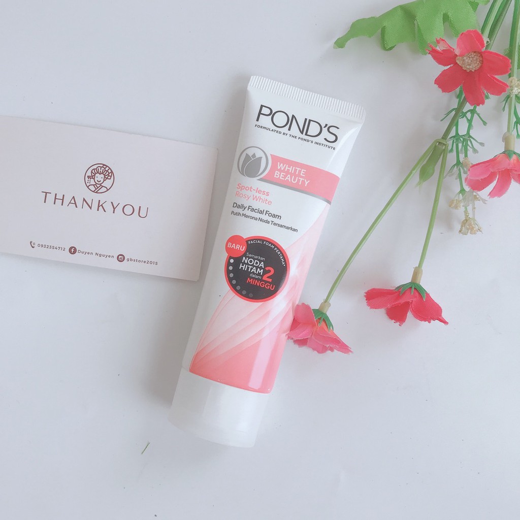 (Sale) Sữa Rửa Mặt Trắng Hồng Pond's White Beauty Nội Địa Nhật Bản