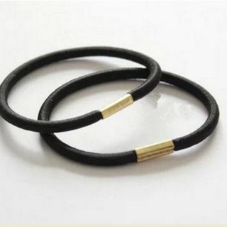 Cột tóc vòng đen basic (set 10 sợi)