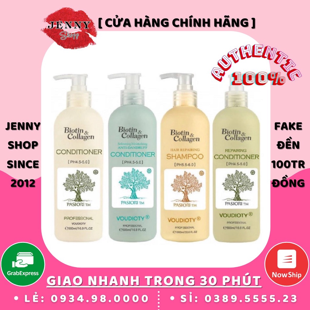 Cặp Dầu Gội Xả Biotin &amp; Collagen 500ml &amp; 1000ml