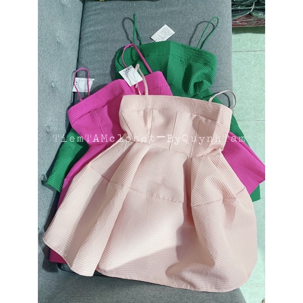 Đầm xoè xốp pupply cúp ngực 2 dây sang chảnh