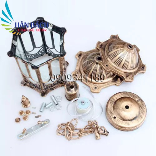 Đèn thả ngoài trời,đèn thả ban công,đèn thả mái hiên chống nước HBTNT493 - KÈM BÓNG