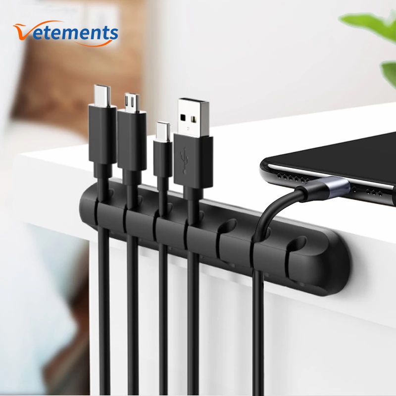 Kẹp quấn dây cáp usb bằng silicon cho dây cáp điện thoại di động