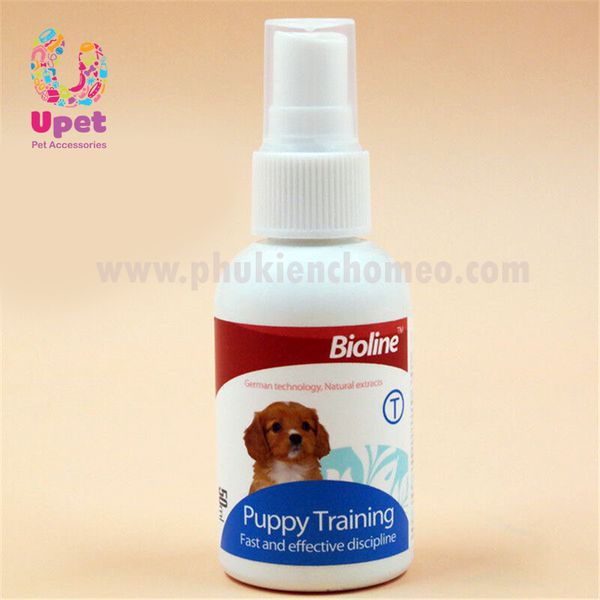 Xịt vệ sinh đúng chỗ Bioline 50ml , hướng dẫn , tạo thành thói quen khi chó mèo đi vệ sinh, đúng nơi quy định.
