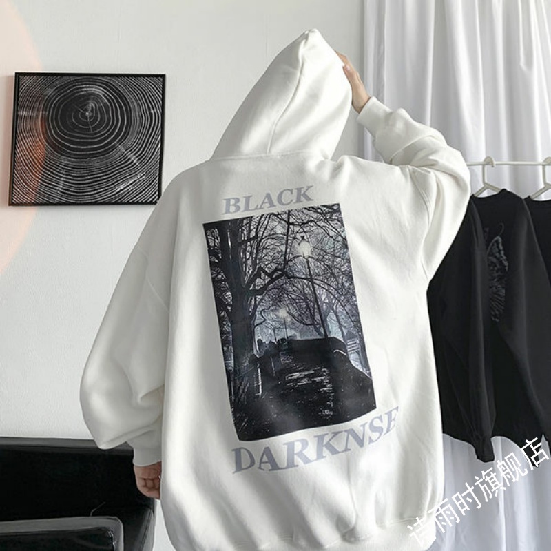 Áo Khoác Hoodie Hip-hop Đường Phố Dáng Rộng Phong Cách Âu Mỹ Mới Năm 2021 Cho Nam