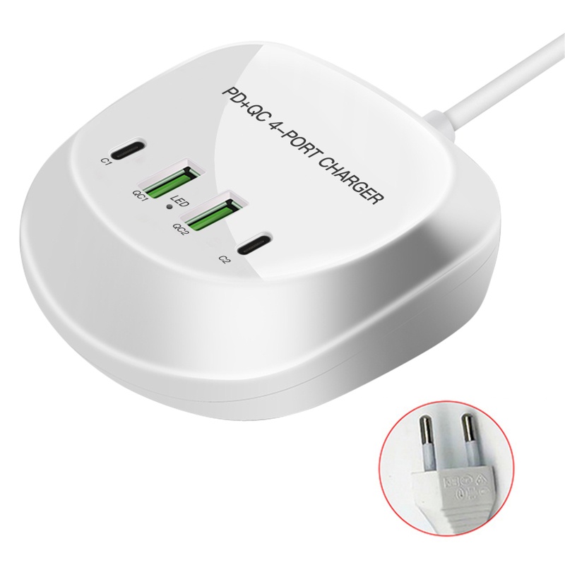 Tẩu Sạc Alli 40W Hai Cổng USB Type-C 4 Cổng Tiện Dụng