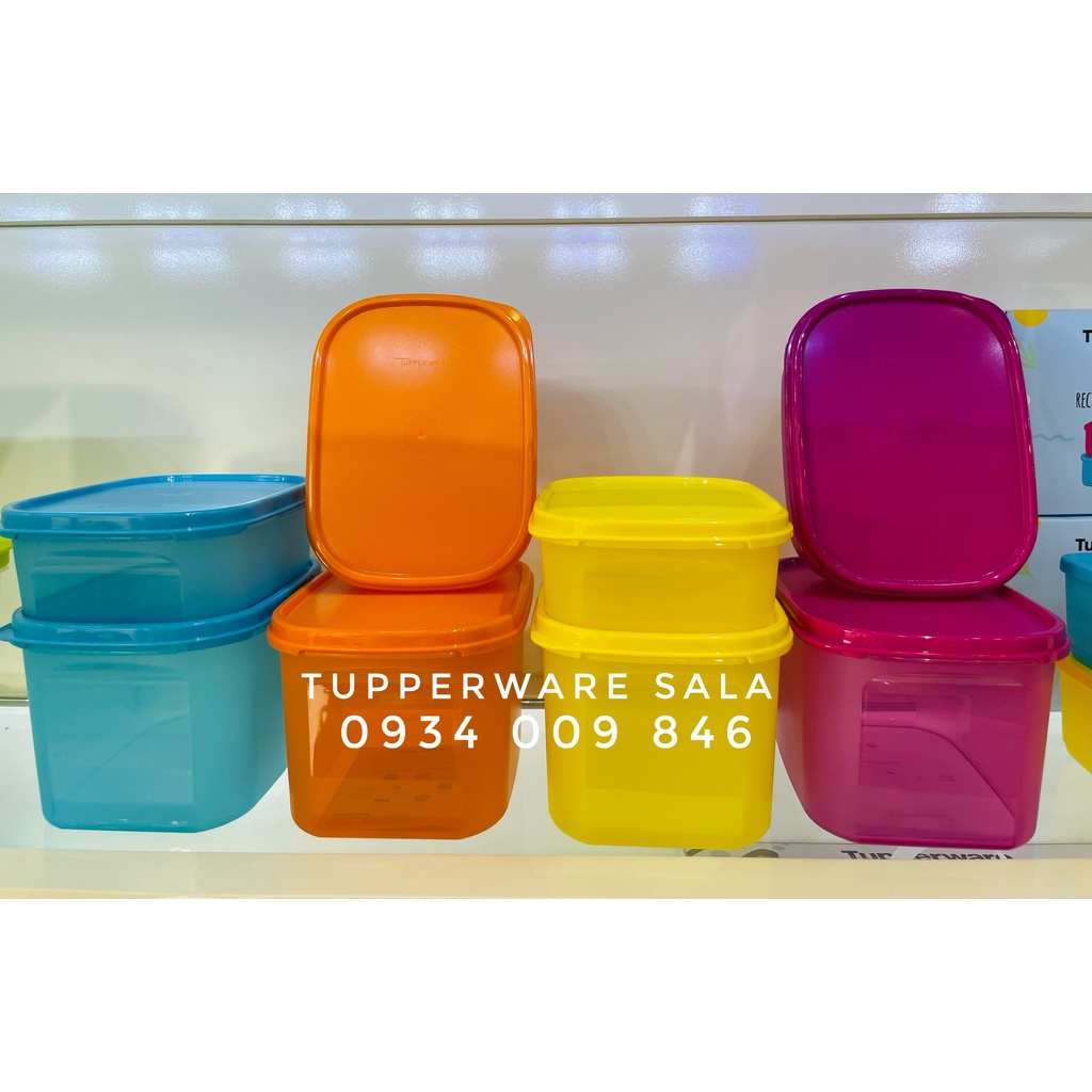 02 Hộp vuông màu sắc bắt mắt dùng trong ngăn mát và khô Colorful Rectangular